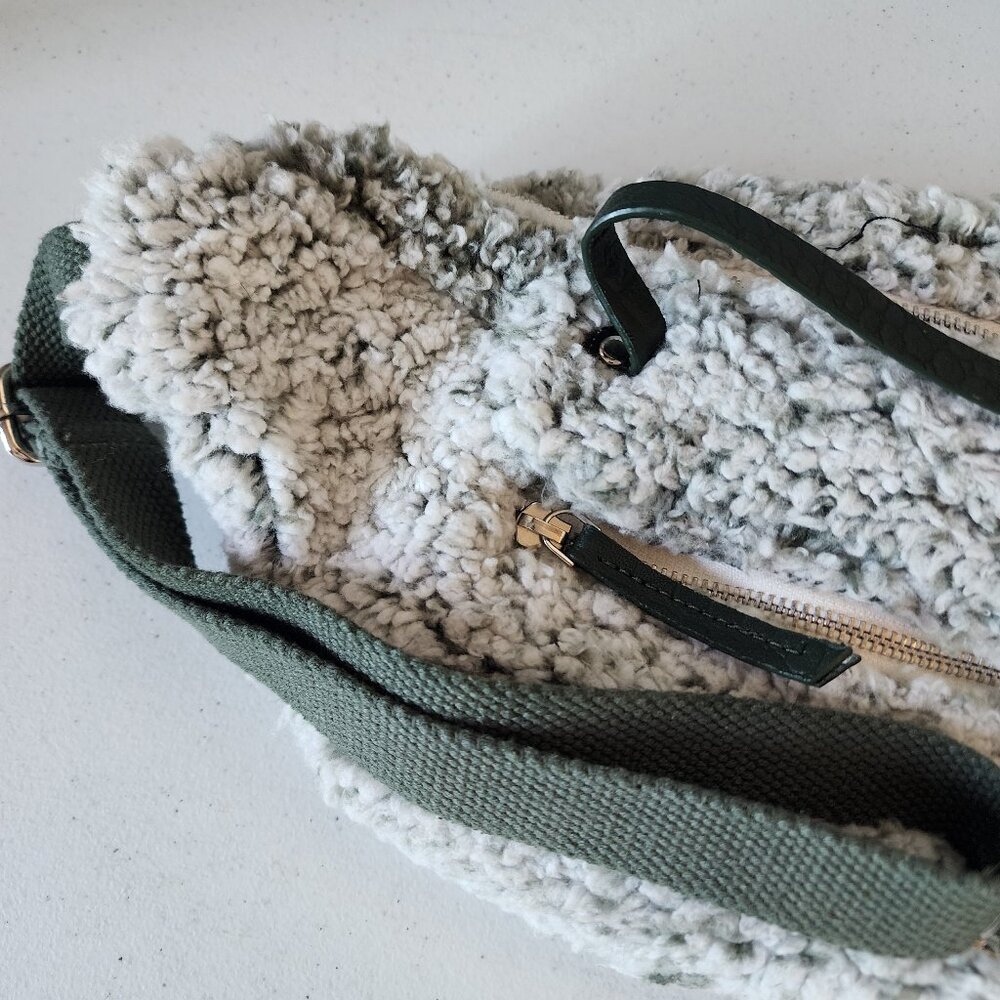 Free People Faux Fur Sling Bag "NEW" - Picture 10 of 15